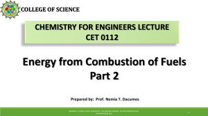 Energy from Combustion of Fuels Part 2 Lecture