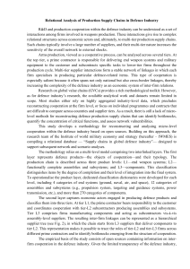 Relational Analysis of Defence Industry Supply Chains