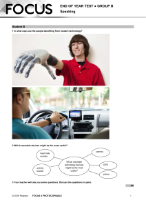 Pearson Speaking Test: Modern Technology & Wearables
