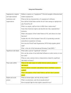 Integrated Humanities Study Guide: Superpowers, Empires, Globalization