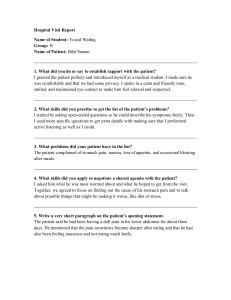 Hospital Visit Report: Student Clinical Skills Assessment
