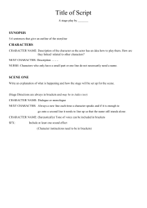 Stage Play Script Template