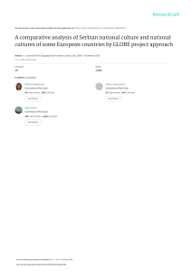 Comparative Analysis of Serbian National Culture via GLOBE Project