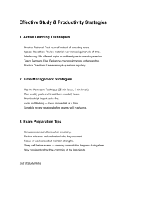 Effective Study & Productivity Strategies