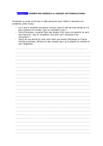 Exercice d'&eacute;criture : Donner des conseils en fran&ccedil;ais