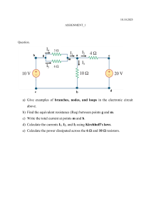 Assignment 1: Circuit Analysis Questions