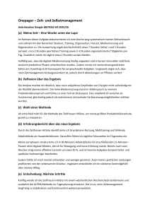 Onepager &ndash; Zeit- und Selbstmanagement
