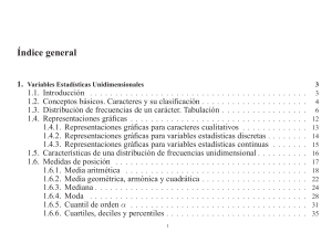 Variables Estad&iacute;sticas Unidimensionales: Conceptos y Medidas