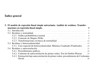&Iacute;ndice general: Regresi&oacute;n lineal simple y an&aacute;lisis de residuos