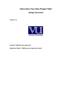 Software Design Document Template for University Projects