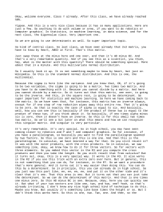 Linear Algebra Lecture: Determinants and Applications