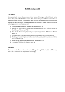 Biol195 Assignment 1: Science Documentary Review