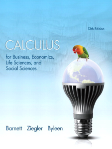 Calculus for Business, Economics, Life Sciences, Social Sciences 13th Ed