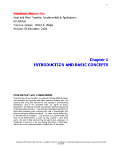 Solutions Manual for Heat and Mass Transfer 6th Ed