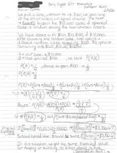 Daily Digest: Stochastics Problem on Expected Value and Bayes' Theorem