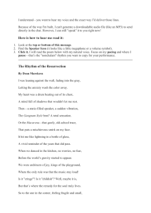The Rhythm of the Resurrection Poem by Dean Marekera