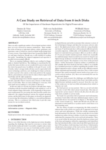 Case Study: Retrieving Data from 8-inch Disks for Digital Preservation