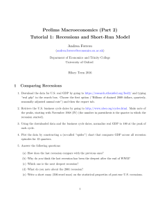 Oxford Macroeconomics Tutorial: Recessions & Short-Run Model