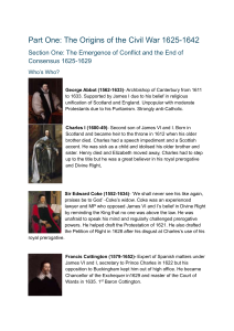 Origins of the English Civil War 1625-1642: Key Figures