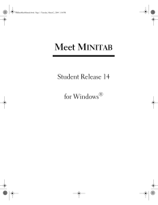 Meet MINITAB Student Release 14 Guide