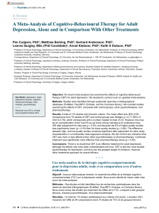 Meta-Analysis of CBT for Adult Depression