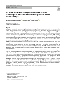 Minimum Effective Training Dose for 1RM Strength: Systematic Review