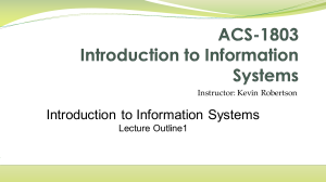 Introduction To Information Systems