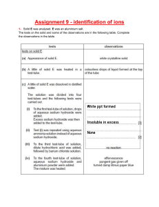 Assignment 9: Identification of Ions