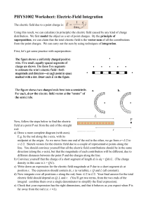 PHYS1002 Worksheet: Electric-Field Integration