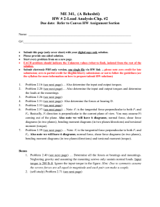 ME 341 HW 2: Load Analysis