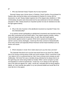 Abolitionist Movement Exam Answers