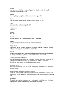 Organic Chemistry: Alcohols, Phenols, Ethers, Thiols