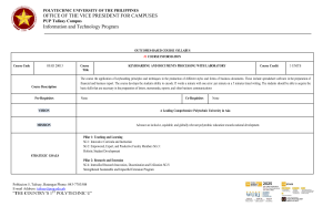 PUP Syllabus: Keyboarding and Documents Processing with Lab