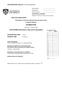 DATA1002/1902 Week 13 Practice Exam Questions