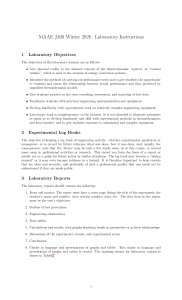 MAAE 2400 Laboratory Instructions
