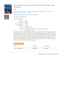 Macroeconomics Textbook 11th Edition