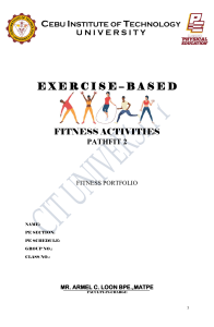 Cebu Institute of Technology University Fitness Portfolio