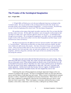 The Sociological Imagination by C. Wright Mills