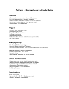 Asthma Study Guide