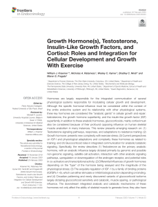 Hormones and Exercise: Roles in Cellular Growth