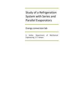 Study of Refrigeration System with Series & Parallel Evaporators