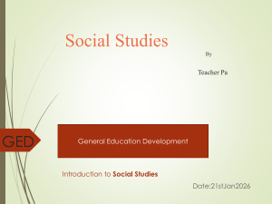 GED Social Studies Introduction: Test Prep & Concepts