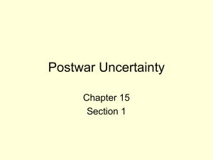Postwar Uncertainty: Chapter 15 Section 1
