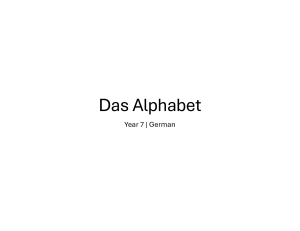 Das Alphabet - Alem&aacute;n para 7&ordm; grado