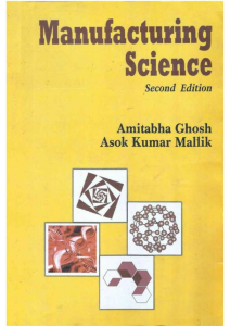 Manufacturing Science Textbook (2nd Ed.) by Ghosh & Mallik