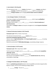 Strategic Management Case Study Template