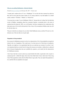 Who are you calling Malthusian? Exploring Malthusian Economics