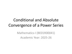 Conditional and Absolute Convergence of Power Series