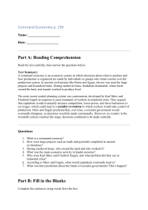 Command Economies Worksheet: Reading Comprehension & Fill in the Blanks