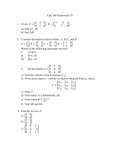 CpE 260 Homework #3: Linear Algebra Problems